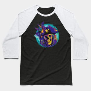 Grinning Undead Pirate Baseball T-Shirt